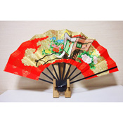 90 Size Decorative Japanese Fan "Court Carriage"
