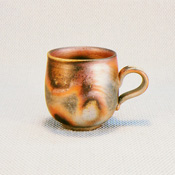 [Bizen Ware] Sangiri Coffee Cup, Teacup Type w/Paper Box