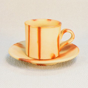 [Bizen Ware] Hidasuki Coffee Set, Flat Type w/Paper Box