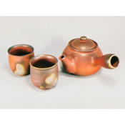 [Bizen Ware] Sangiri Tea Set (for Bancha Tea) w/Paper Box