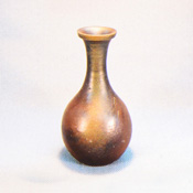 [Bizen Ware] Sangiri Crane Neck Vase in Paper Box