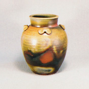 [Bizen Ware] Sangiri Four-Handled Jar in Paper Box