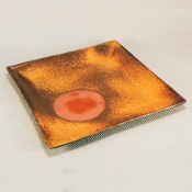 [Bizen Ware] Goma Beaten Square Plate Large in Paper Box 