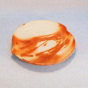 [Bizen Ware] Hidasuki Peach-Shaped Plate in Paper Box