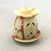 [Bizen Ware] Hidasuki Aromatic Tea Burner in Paper Box