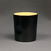 Wajima Lacquer Cup, Dimpled, Black