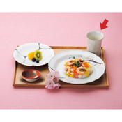 Kagetsukama Combed Floral (White) Cup 