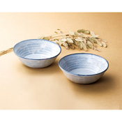 Ayatakakama Blue Glaze Medium Bowl 2-Piece Set