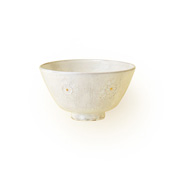 Kagetsukama Combed Floral Rice Bowl (Small)