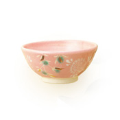 Yoshinobu Kawashima Floral Glaze Mishima Rice Bowl 