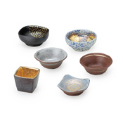 Touetsu Kiln, Golden 6 Different Very Small Bowls Set