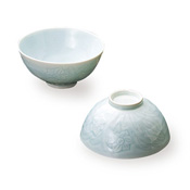 Kaizan Kiln, Narcissus Pattern Paired Rice Bowls
