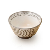 Tousuigama White Glaze Tochiri Rice Bowl 