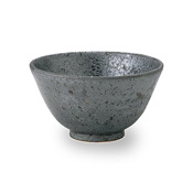 Keigama Black Crystal Rice Bowl