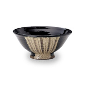 Shunsougama Black Oribe Rice Bowl