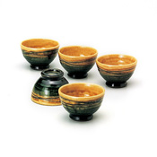 Toubou Jun Oribe Tea Cup Set of 5