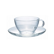 HARIO Heat Resistant Tea Cup & Saucer