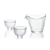 Heat-Resistant Glass Sake Set, Heat-Resistant Katakuchi Bowl Sake Set