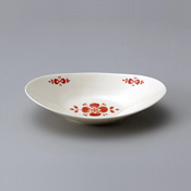 Nordic Red Oval Pasta Plate M