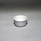 White Ribbed Soufflé Dish (Small) 