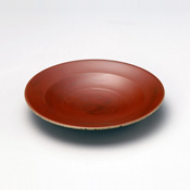 Black Clay Split Base (Crimson) Large Plate 