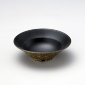 Black Clay Split Base (Black) Large Bowl