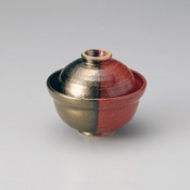 Copper Color Lidded Rice Bowl