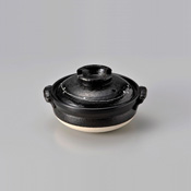 Black Glaze Line Motif Hot-Pot for One