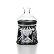 Yachiyo Cut Glass Black Sake Flask (Tortoiseshell Pattern) 