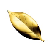 Golden Blasted Leaf Chopsticks Rest (Gold Plate)