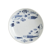 Hasami Ware, cocomarine Small Plate, School of Fish 2
