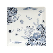Hasami Ware, cocomarine Square Plate, In the Ocean 