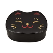 [弁当箱] バラエティー 顔のお弁当 黒猫