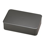 [便當盒] 男性用單層午餐盒 金屬黑