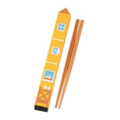 Obento House, 18.0 House Chopstick Case Set, Wooden House YE