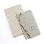 Embroidery, Kinpu Fukusa Cloth Envelope, Bush Clover