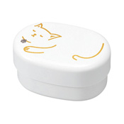 [Bento Box] Variety, Compact Lunch Box, Bean Cat White