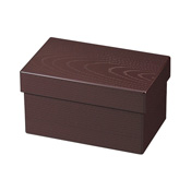 [便當盒] 和風便當盒 方盒款年輪紋 潤色