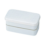 [Bento Box] Ajiro Color, Ajiro-Style Rectangular 2-Tier Lunch Box, S, Leek in Shallow Water