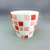 Aritayaki Square Cup, Red 