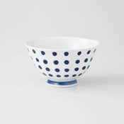 Hasamiyaki, Spotted Pattern Beveled Light Rice Bowl