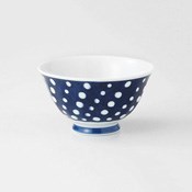 Hasamiyaki, Somenuki Spotted Pattern Beveled Light Rice Bowl