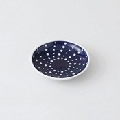 Hasamiyaki, Somenuki Spotted Pattern Beveled Light Small Plate