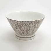 Hasamiyaki, Hexagonal Pattern Kurawanka Bowl (Brown)