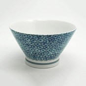 Hasamiyaki, Hexagonal Pattern Kurawanka Bowl (Blue)
