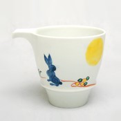 SAKE GLASS Katakuchi Cup, Moon & Rabbit