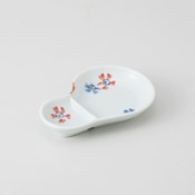 Gourd-Shaped Small Partition Plate, Cherry Blossom 