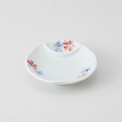 Small Round Plate w/Partition, Cherry Blossom 