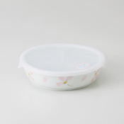 Non-Wrap 3-Partition Serving Bowl, Scattered Cherry Blossoms Pink 