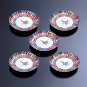 Somenishiki Background Pattern No.6 Plate Set, 5-Pack